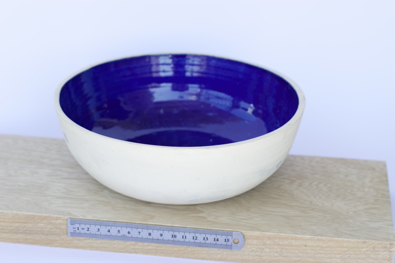 Cobalt White Bowl