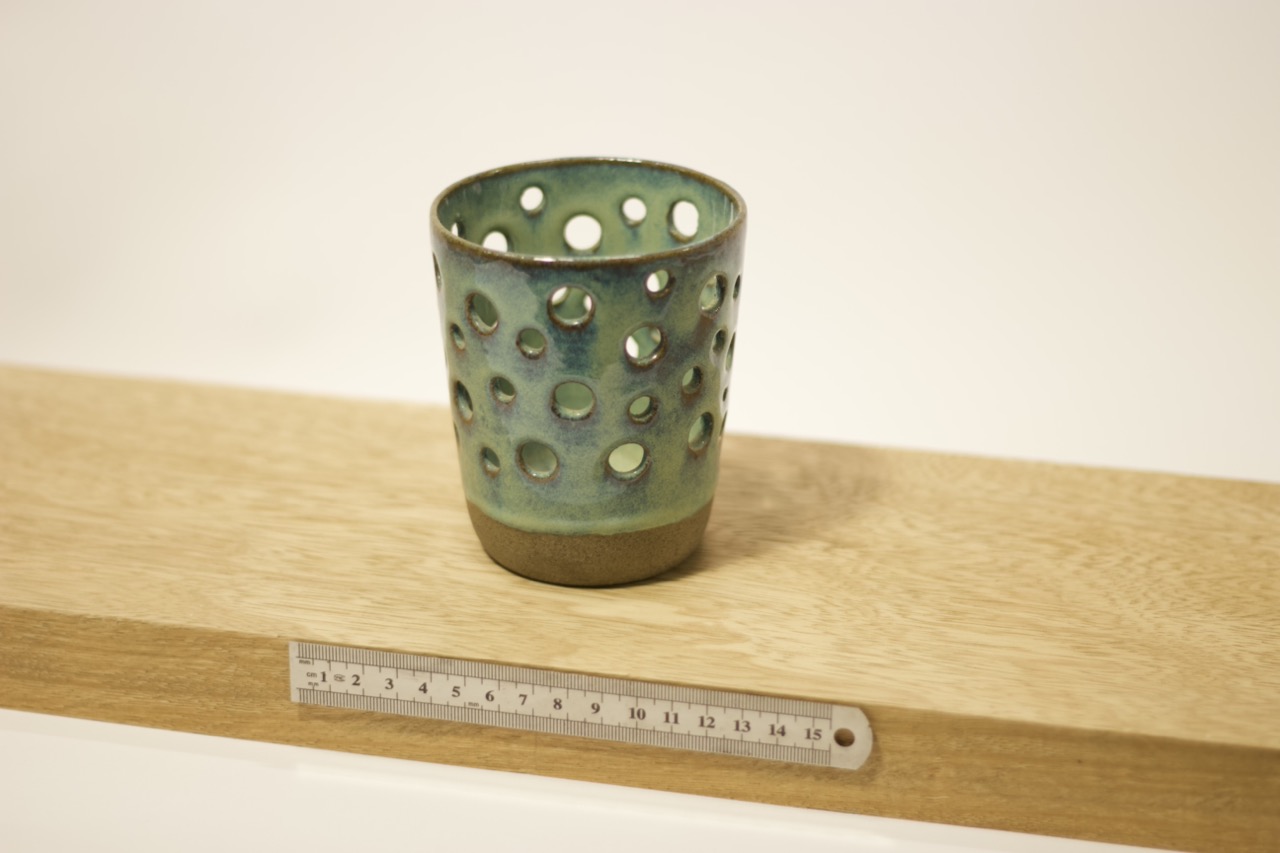 Teal Pierced Lantern